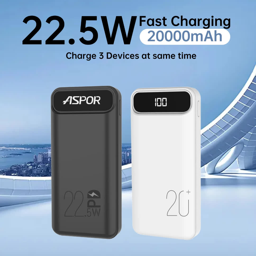 PowerBank Aspor A396 20000mAh 22.5W Fast Charge
