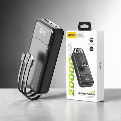 Aspor A316/ A396 20000mAh 22.5W Avec 3 câbles