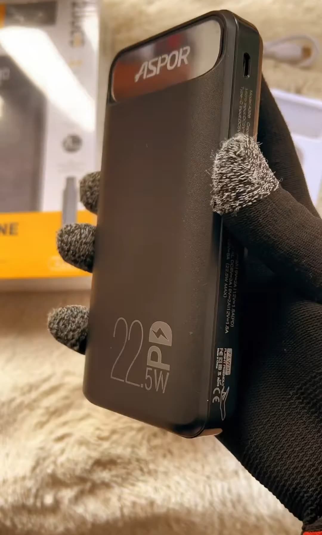 PowerBank Aspor A396 20000mAh 22.5W Fast Charge