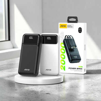 Aspor A316/ A396 20000mAh 22.5W Avec 3 câbles