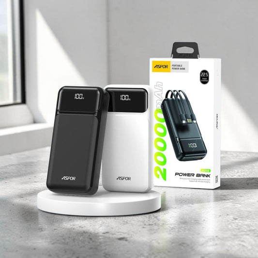 Aspor A316/ A396 20000mAh 22.5W Avec 3 câbles